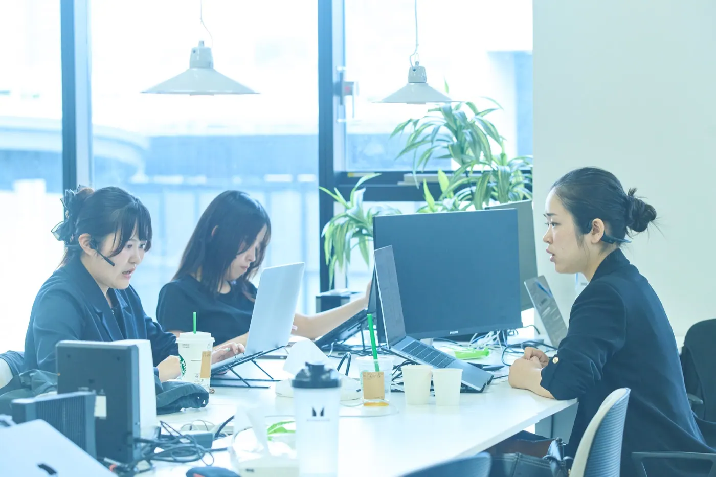 同じオフィスで連携しながら業務を進めるプロパゲートのメンバー