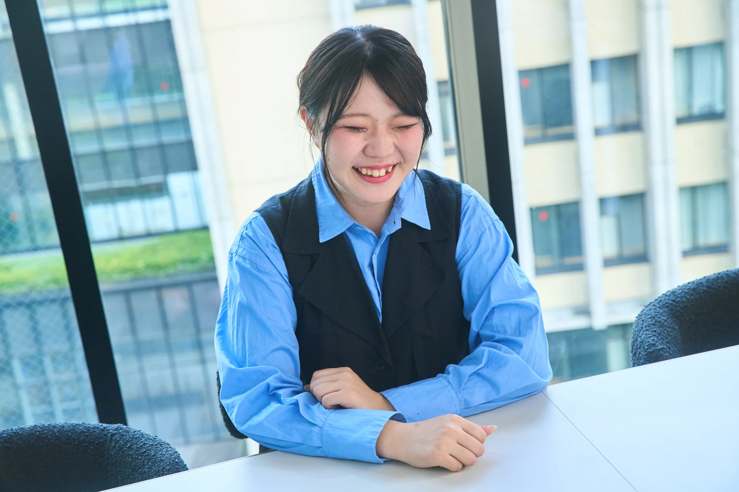 株式会社プロパゲートの採用インタビューでチーム制作について話す様子