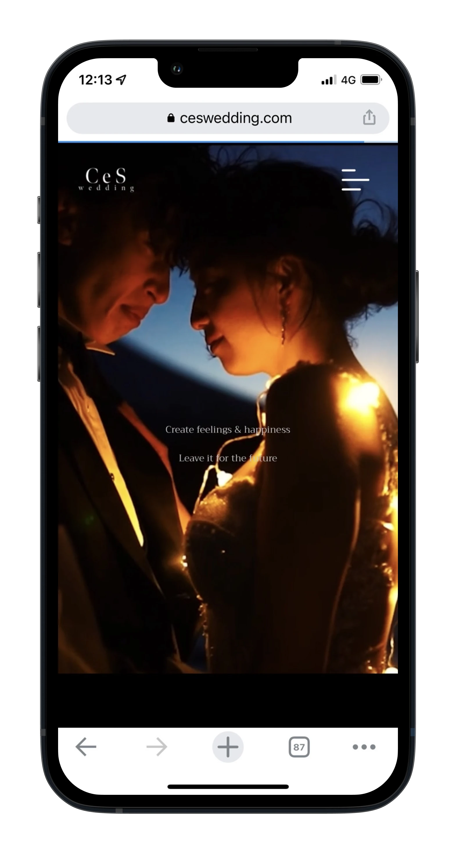 ウェディングサービスのスマホサイト