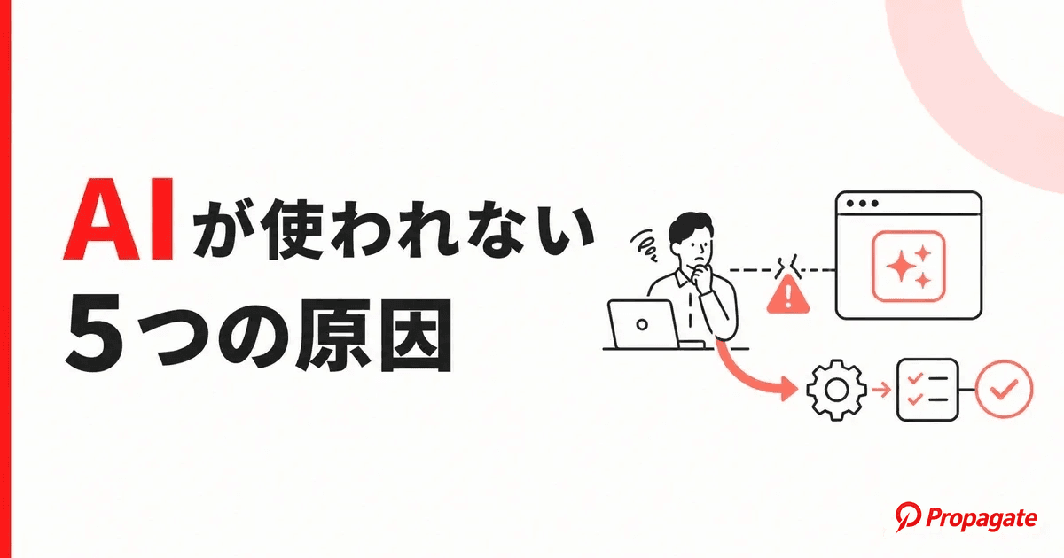 AIが使われない5つの原因|現場に定着させる対策を徹底解説のアイキャッチ画像